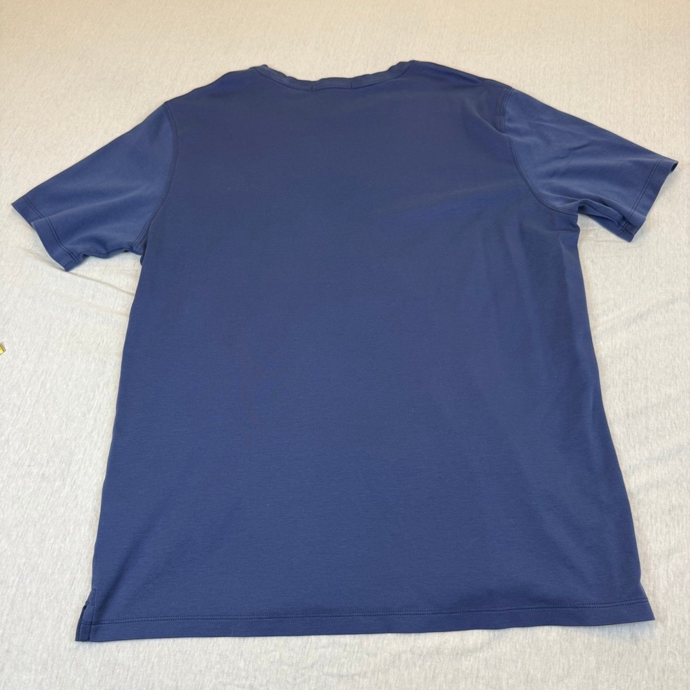 Robert Barakett Mens Navy Blue Crew Neck T Shirt‎ XL 100% pima Cotton Blend - Picture 3 of 8